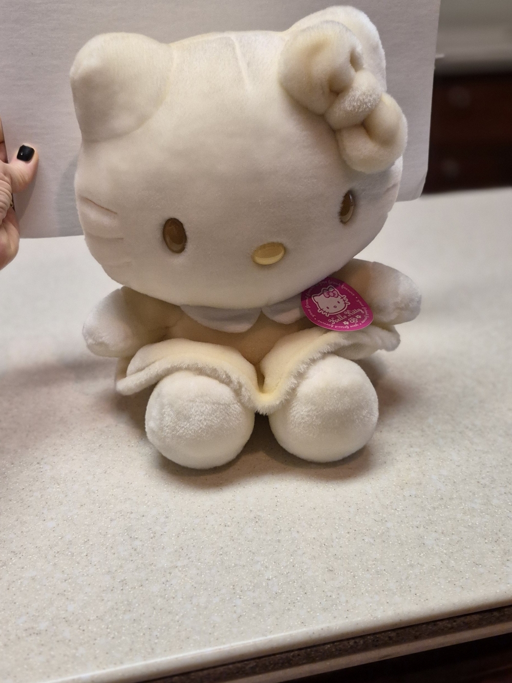 Hello Kitty Pink and White Collectible Tag Plush 2004